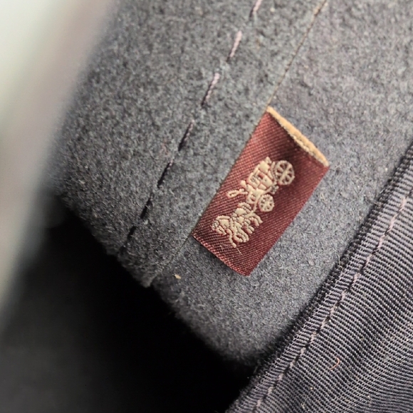 COACH I Light Aqua Blue Derby Pebble Leather Tote Bag Purse with Silver Tag - Picture 15 of 16